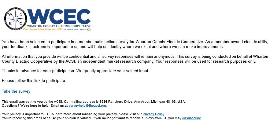 Sample Survey Invite